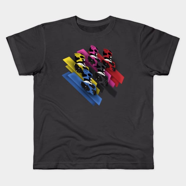 The Psycho Rangers Kids T-Shirt by Xanderdegreat